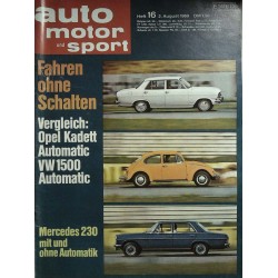 auto motor & sport Heft 16 / 2 August 1969 - Fahren ohne Schalten