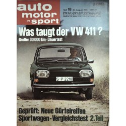 auto motor & sport Heft 18 / 30 August 1969 - VW 411