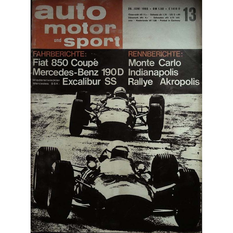 auto motor & sport Heft 13 / 26 Juni 1965 - Rennberichte