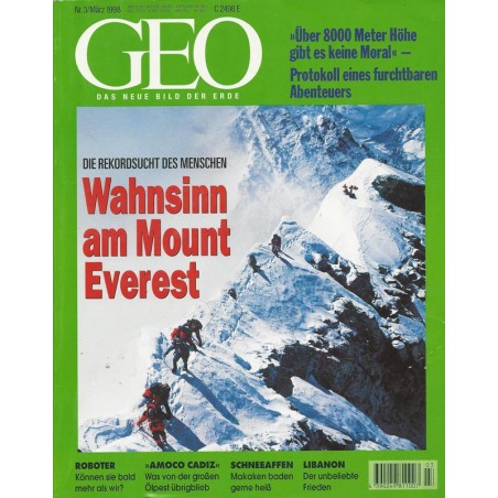 Geo Nr. 3 / März 1998 - Wahnsinn am Mount Everest