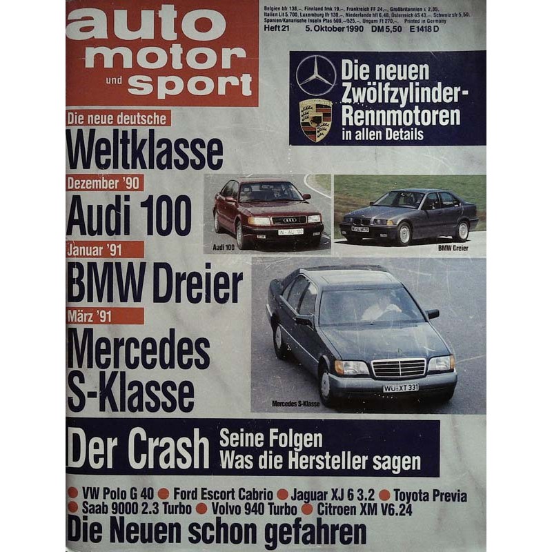auto motor & sport Heft 21 / 5 Oktober 1990 - Weltklasse