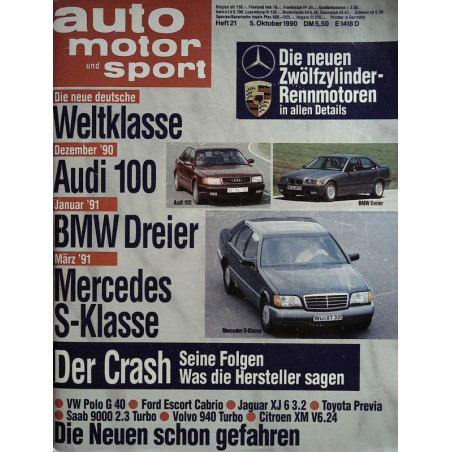 auto motor & sport Heft 21 / 5 Oktober 1990 - Weltklasse