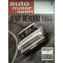 auto motor & sport Heft 5 / 9 März 1963 - Opel Rekord