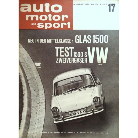 auto motor & sport Heft 17 / 24 August 1963 - Test VW
