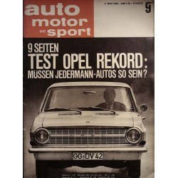 auto motor & sport Heft 9 / 4 Mai 1963 - Test Opel Rekord