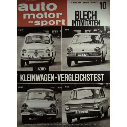 auto motor & sport Heft 10 / 18 Mai 1963 - Kleinwagen