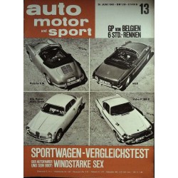 auto motor & sport Heft 13 / 29 Juni 1963 - Sportwagen