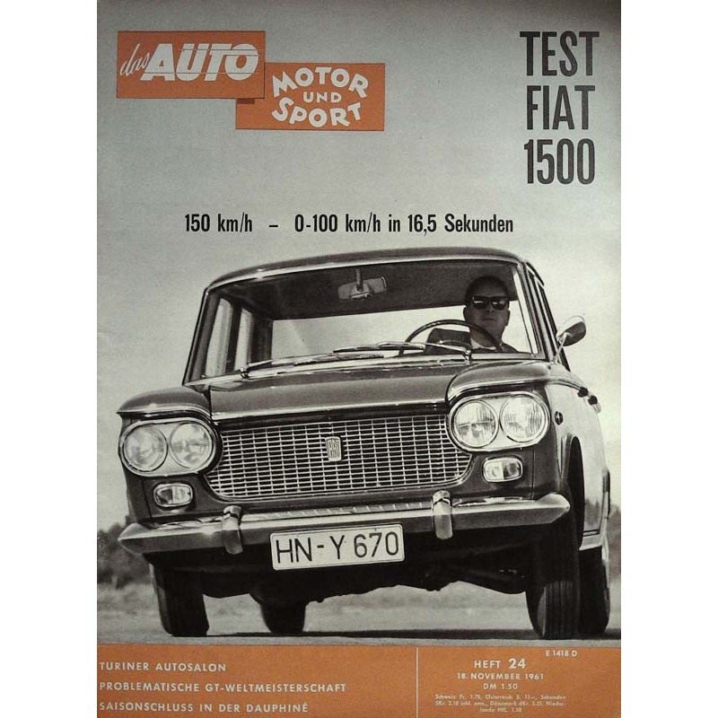 auto motor & sport Heft 24 / 18 November 1961 - Test Fiat 500