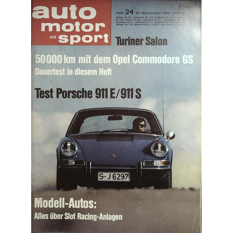 auto motor & sport Heft 24 / 23 November 1968 - Porsche 911 E