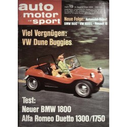 auto motor & sport Heft 19 / 14 September 1968 - VW Dune Buggies