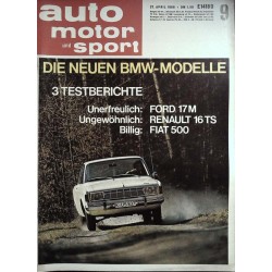 auto motor & sport Heft 9 / 27 April 1968 - BMW Modelle