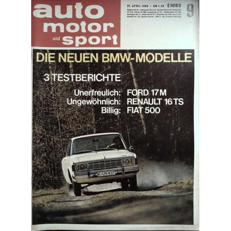 auto motor & sport Heft 9 / 27 April 1968 - BMW Modelle
