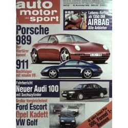 auto motor & sport Heft 24 / 16 November 1990 - Porsche