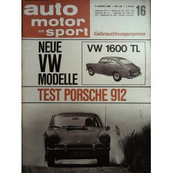 auto motor & sport Heft 16 / 7 August 1965 - Porsche 912