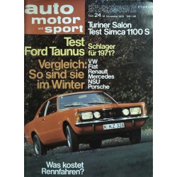 auto motor & sport Heft 24 / 21 November 1970 - Ford Taunus