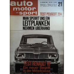 auto motor & sport Heft 21 / 16 Oktober 1965 - Renault 16