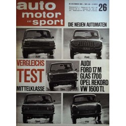 auto motor & sport Heft 26 / 25 Dezember 1965 - Mittelklasse