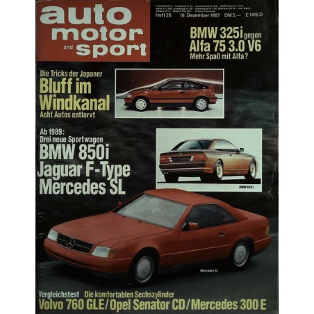 auto motor & sport Heft 26 / 18 Dezember 1987 - Windkanal