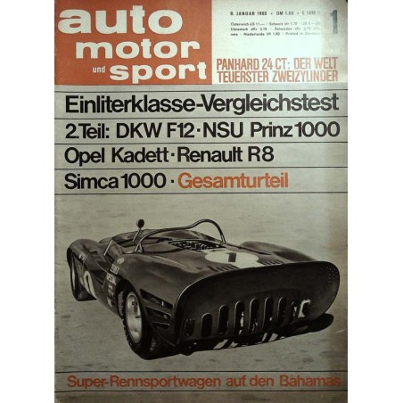 auto motor & sport 1 / 9 Januar 1965 - Super Rennsportwagen