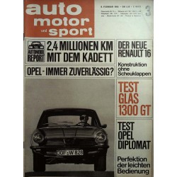 auto motor & sport 3 / 6 Februar 1965 - Opel Diplomat