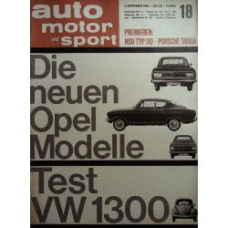 auto motor & sport 18 / 4 September 1965 - Opel Modelle