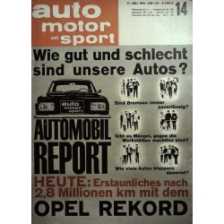 auto motor & sport Heft 14 / 11 Juli 1964 - Automobil Report