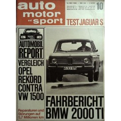 auto motor & sport Heft 10 / 14 Mai 1966 - BMW 2000 TI