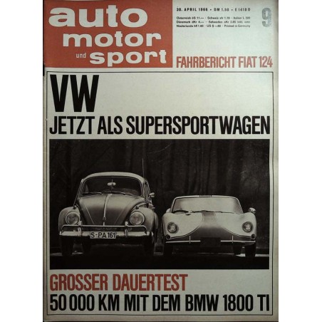 auto motor & sport Heft 9 / 30 April 1966 - VW Supersportwagen
