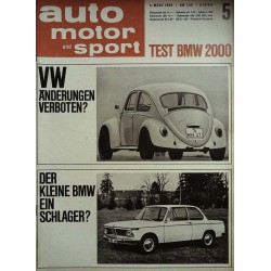 auto motor & sport Heft 5 / 5 März 1966 - VW und BMW