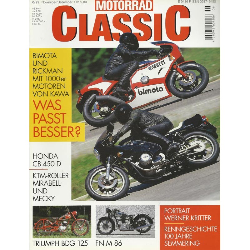 Motorrad Classic 6/99 - Nov./Dez. 1999 - Was passt besser?