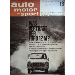 auto motor & sport Heft 13 / 27 Juni 1964 - Ford 12 M