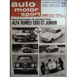 auto motor & sport Heft 21 / 15 Oktober 1966 - Alfa Romeo 1300 GT Junior