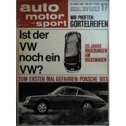 auto motor & sport Heft 17 / 20 August 1966 - Porsche 911 S