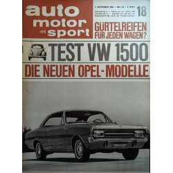 auto motor & sport Heft 18 / 3 September 1966 - Opel Modelle