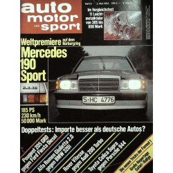 auto motor & sport Heft 9 / 2 Mai 1984 - Mercedes 190 Sport