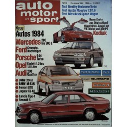auto motor & sport Heft 2 / 25 Januar 1984 - Neue Autos