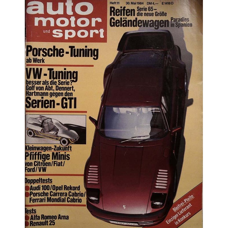 auto motor & sport Heft 11 / 30 Mai 1984 - Porsche Tuning