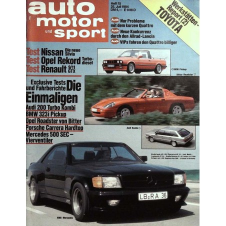 auto motor & sport Heft 15 / 25 Juli 1984 - Mercedes 500 SEC