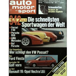 auto motor & sport Heft 25 / 2 Dezember 1988 - Sportwagen