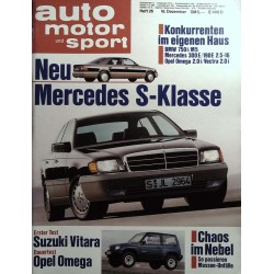 auto motor & sport Heft 26 / 16 Dezember 1988 - Mercedes S-Klasse