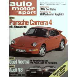 auto motor & sport Heft 23 / 4 November 1988 - Porsche Carrera 4