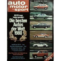 auto motor & sport Heft 3 / 30 Januar 1980 - Die besten Autos