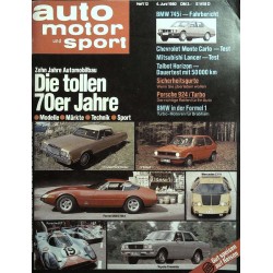 auto motor & sport Heft 12 / 4 Juni 1980 - 70er Jahre