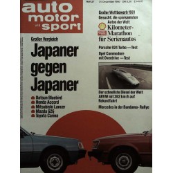 auto motor & sport Heft 27 / 31 Dezember 1980 - Japaner