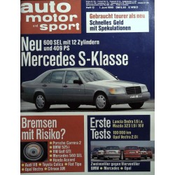 auto motor & sport Heft 12 / 1 Juni 1990 - Mercedes S-Klasse