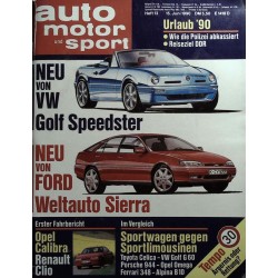auto motor & sport Heft 13 / 15 Juni 1990 - Ford Sierra