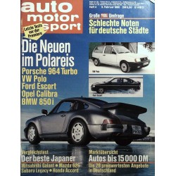 auto motor & sport Heft 4 / 9 Februar 1990 - Porsche 964 Turbo