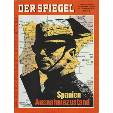 Der Spiegel Nr.8 / 17 Februar 1969 - Spanien Ausnahmezustand