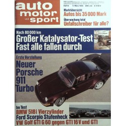 auto motor & sport Heft 6 / 9 März 1990 - Porsche 911 Turbo