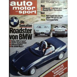 auto motor & sport Heft 16 / 2 August 1986 - Roadster von BMW